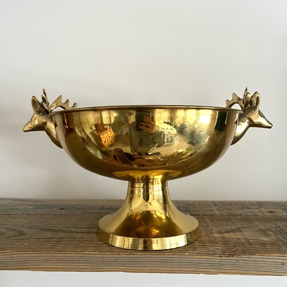 Brass Deer Handle Bowl